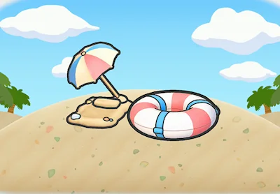 신나는 해변 일러스트