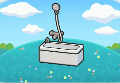 Simple bathroom illustration