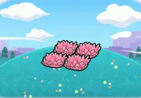 Elevated pink tall grass