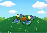 Flower garden stump stage