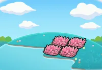 Hydrated pink tall grass