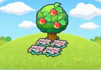 Tree-shaded flower bed